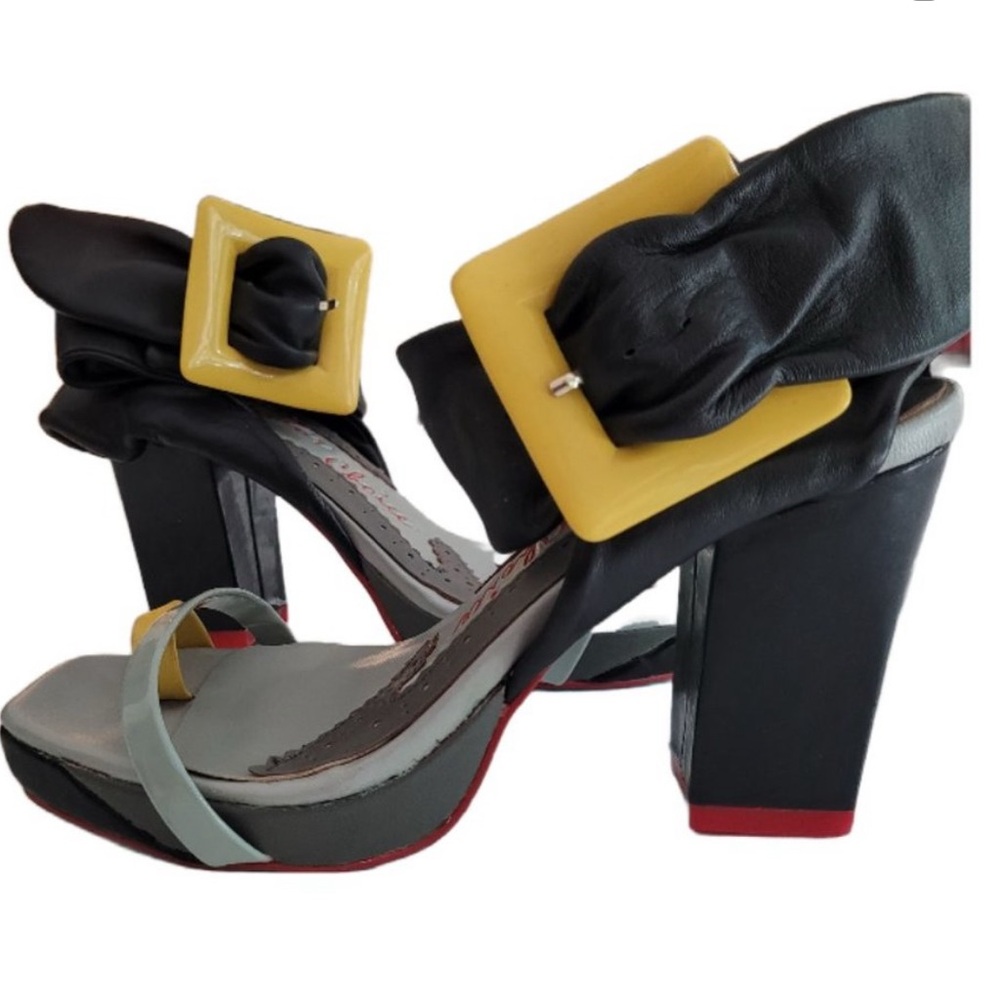 Irregular Choice Black and Yellow Heels